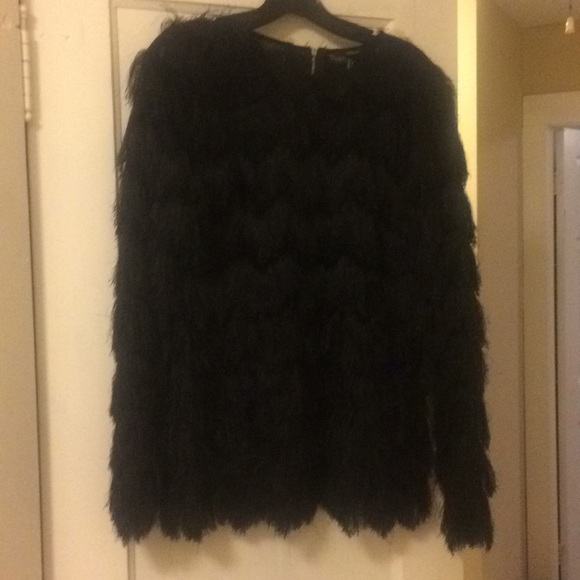 Forever 21 Black Ruffle Mesh Top - Picture 3 of 3